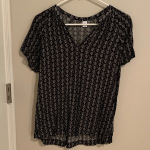 Light Patterned Short Sleeve Blouse from Old Navy
